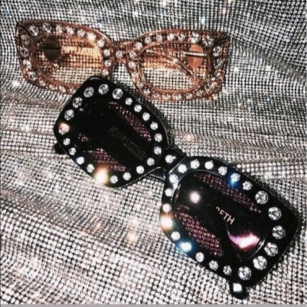 Rhinestone Black Sunglasses